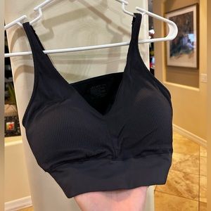 EUC Women’s Black Jockey Generation Seamless Ribbed Plunge Bralette, Size XL